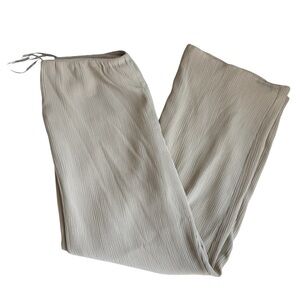 Valerie Separates Tan/Beige Woman’s Pleated Dress Pants Size Large